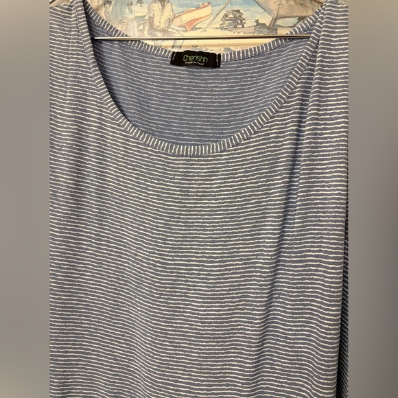 Italian Blue Polka Dot Sleeveless Dress Size Large - Picture 5 of 6